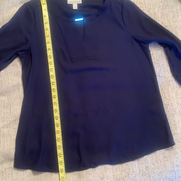Dana Buchman navy blue shirt. Size M - Picture 7 of 9